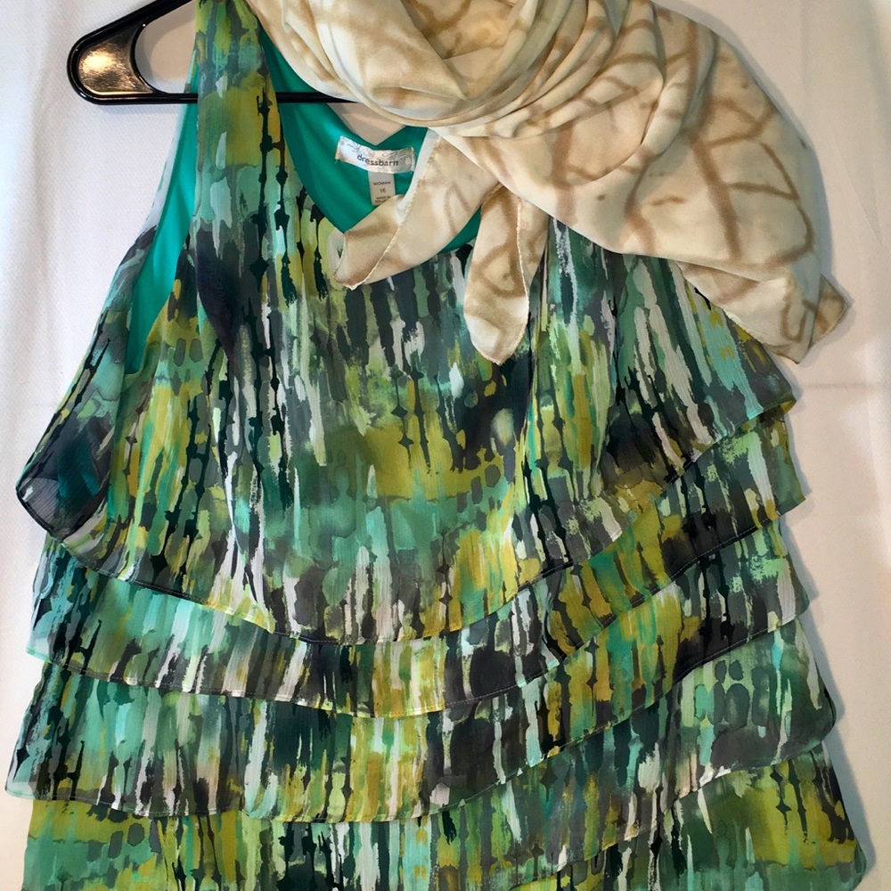 Dress Barn size 16 dress with scarf included